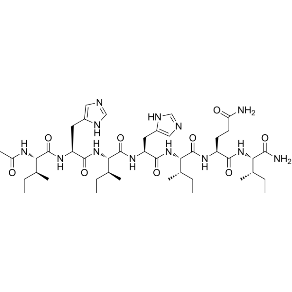 Ac-IHIHIQI-NH2 Chemical Structure