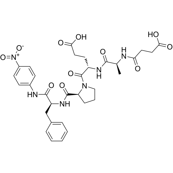 Suc-Ala-Glu-Pro-Phe-pNA Chemical Structure