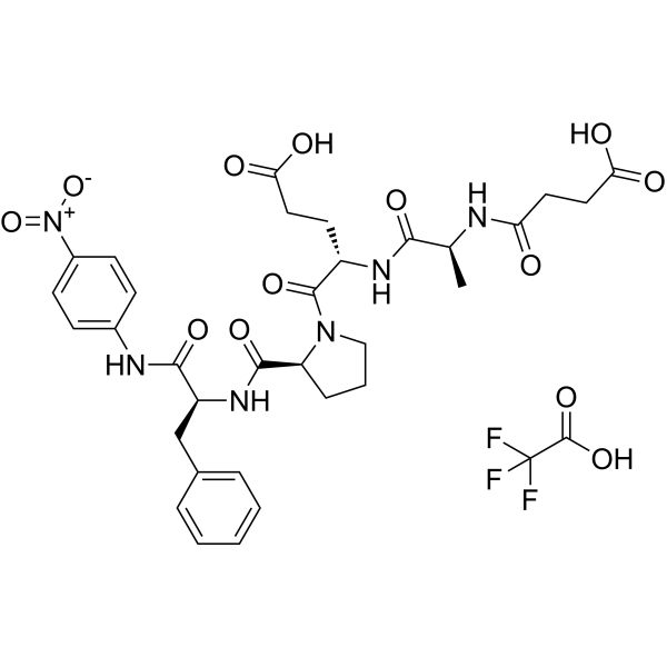 Suc-Ala-Glu-Pro-Phe-pNA TFA Chemical Structure