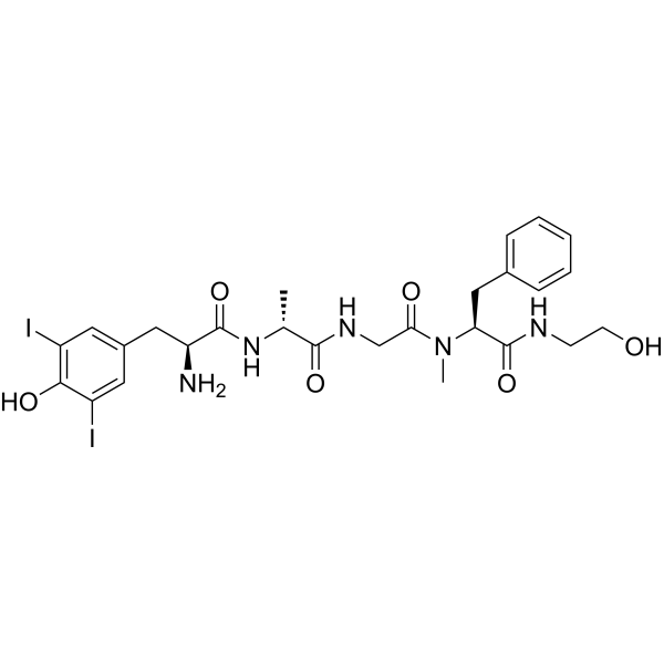 (3,5-Diiodo-Tyr1,D-Ala2,N-Me-Phe4,glycinol5)-Enkephalin Chemical Structure