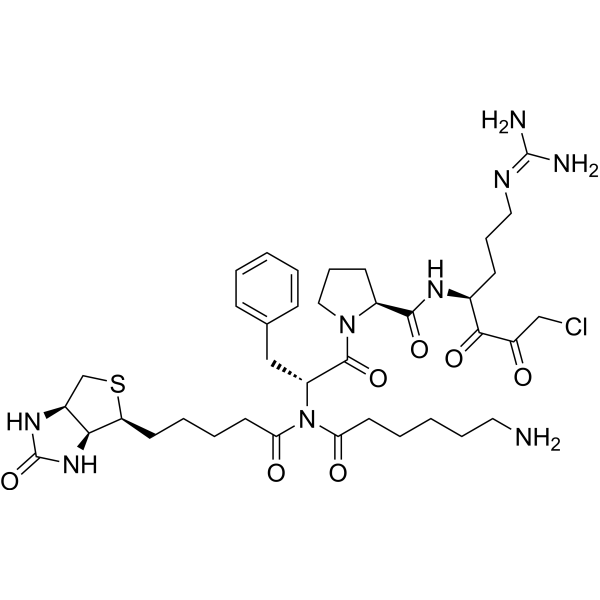 Biotinyl-ε-aminocaproyl-PPACK Chemical Structure