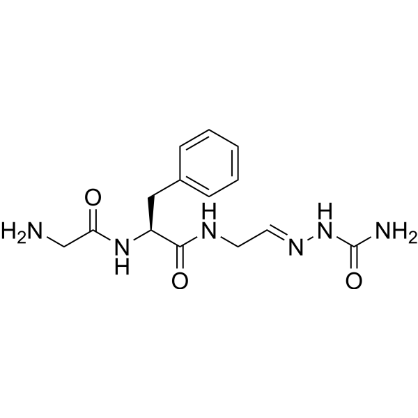 Gly-Phe-Gly-Aldehyde semicarbazone Chemical Structure