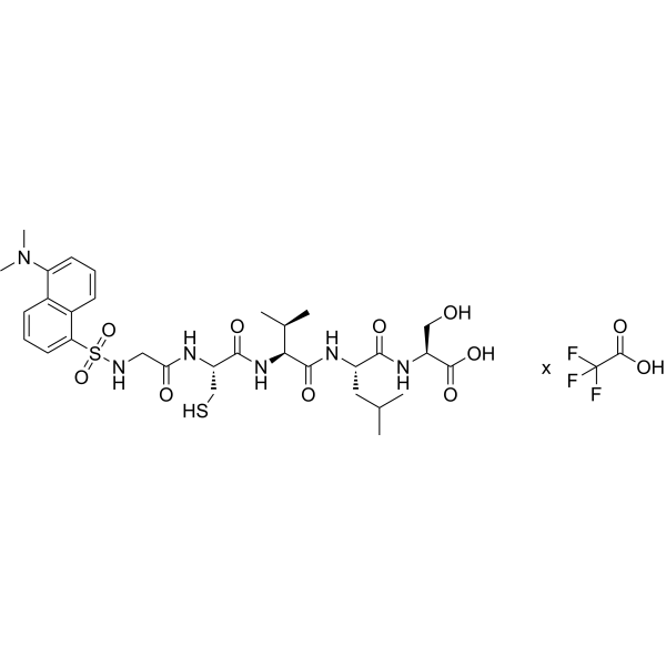 Dansyl-Gly-Cys-Val-Leu-Ser TFA Chemical Structure