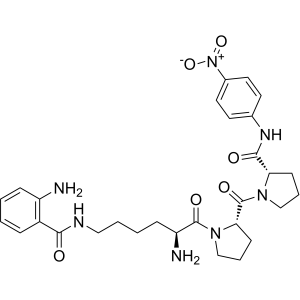 Lys(Abz)-Pro-Pro-pNA Chemical Structure