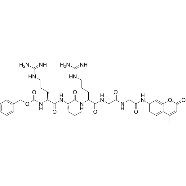 Z-Arg-Leu-Arg-Gly-Gly-AMC Chemical Structure