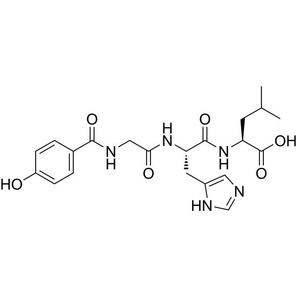 p-Hydroxyhippuryl-His-Leu Chemical Structure