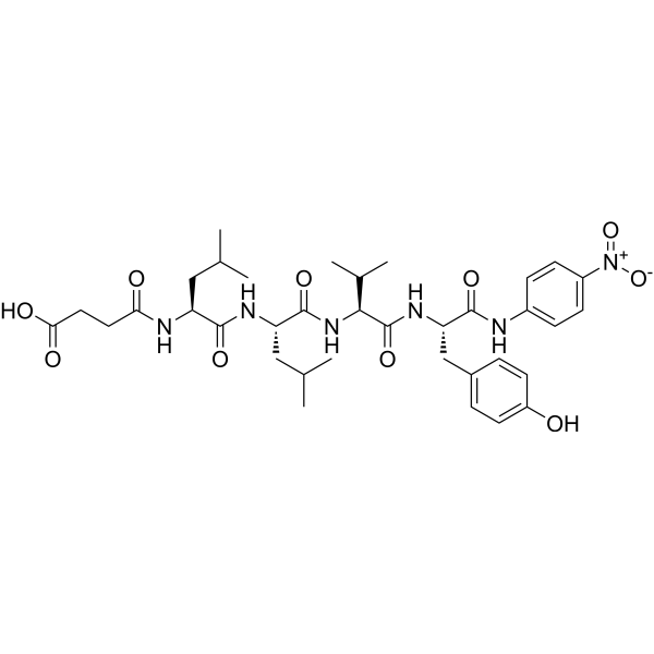 Suc-Leu-Leu-Val-Tyr-pNA Chemical Structure