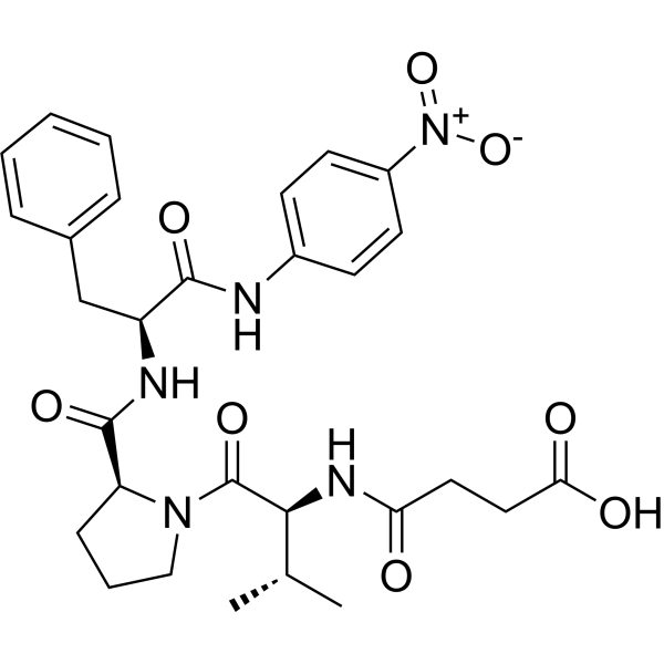 Suc-Val-Pro-Phe-pNA Chemical Structure