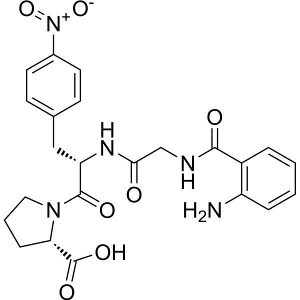 Abz-Gly-p-nitro-Phe-Pro-OH Chemical Structure