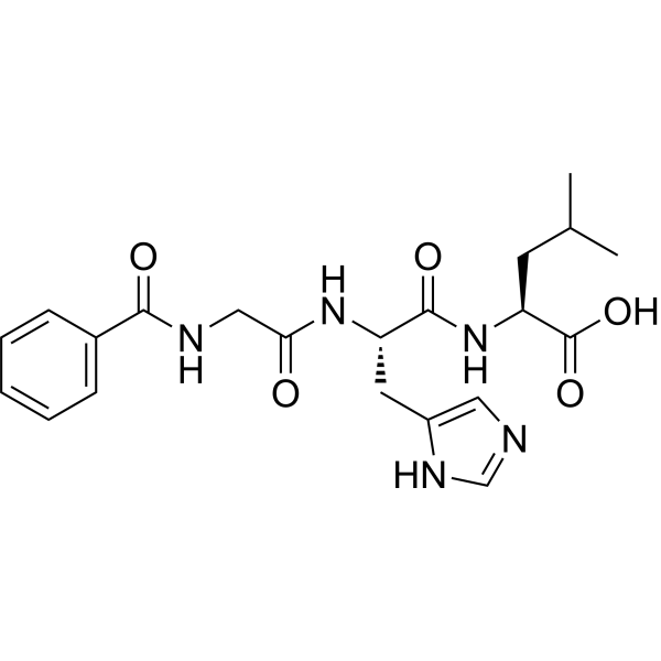 Hippuryl-His-Leu-OH Chemical Structure