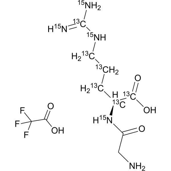 H-Gly-Arg-OH (Arg-13C6,15<em>N</em>4) (TFA)