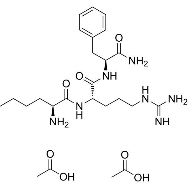 Nle-Arg-Phe-NH2 acetate Chemical Structure