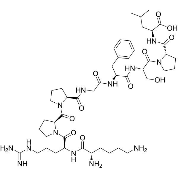 Lys-(Des-Arg9,Leu8)-Bradykinin Chemical Structure