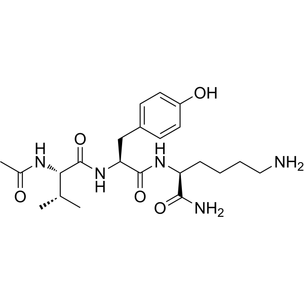 Ac-Val-Tyr-Lys-NH2 Chemical Structure