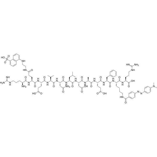 RE(EDANS)EVNLDAEFK(DABCYL)R Chemical Structure