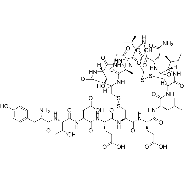 Tyr-Uroguanylin (mouse, rat) Chemical Structure