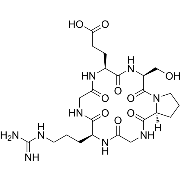 Cyclo(Gly-Arg-Gly-Glu-Ser-Pro) Chemical Structure