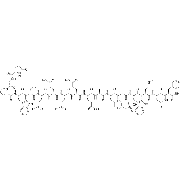 Gastrin I (human) (sulfated) Chemical Structure