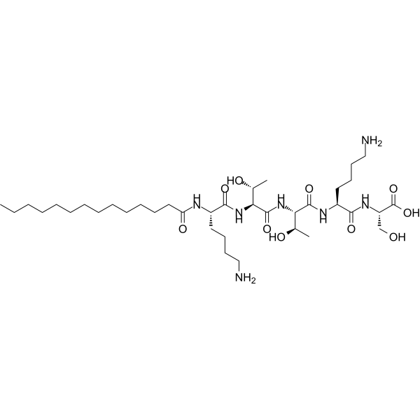 Myristoyl pentapeptide-4 Chemical Structure