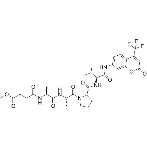 MeOSuc-AAPV-AFC Chemical Structure
