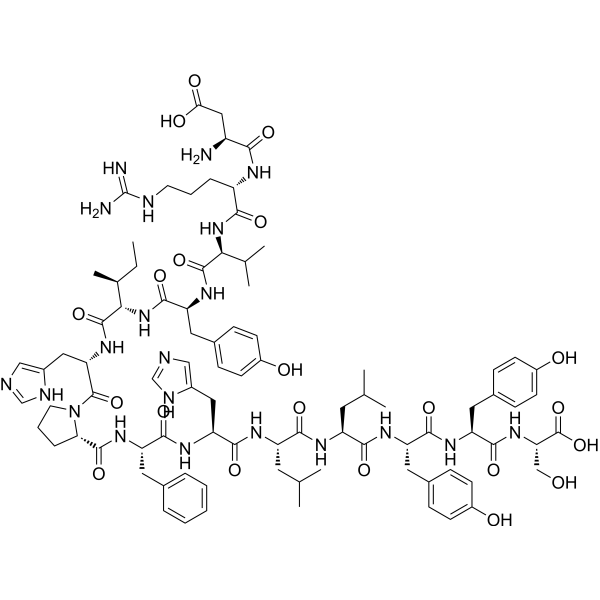 Renin substrate, angiotensinogen (1-14), rat Chemical Structure