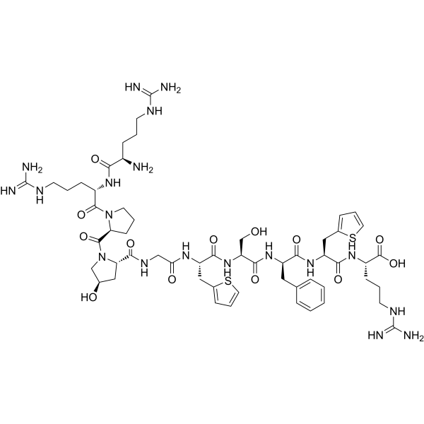 D-Arg-[Hyp3,Thi5,8,D-Phe7]-Bradykinin Chemical Structure