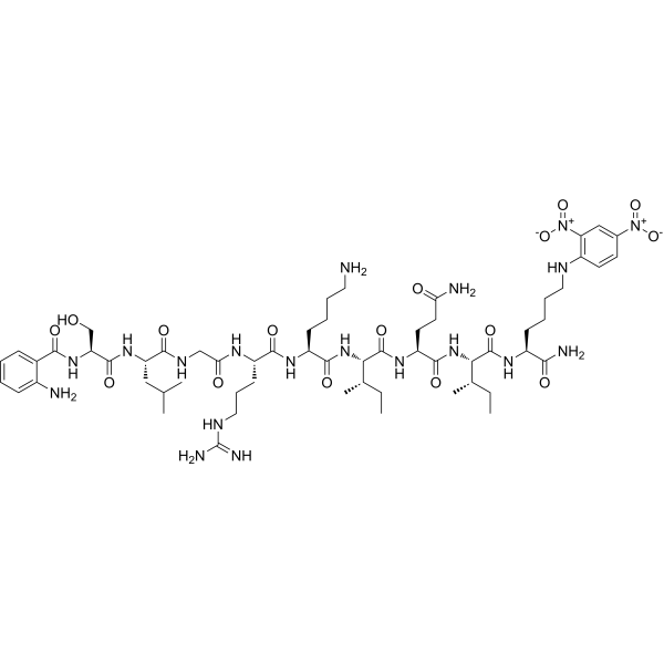2Abz-SLGRKIQIK(Dnp)-NH2 Chemical Structure
