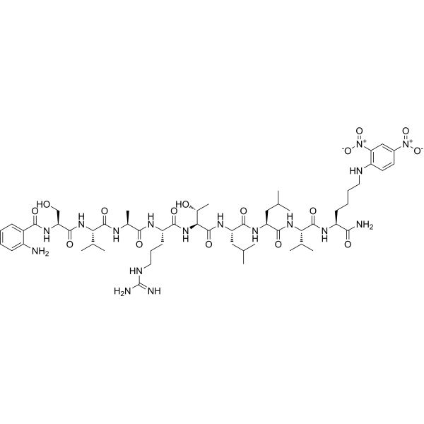 2Abz-SVARTLLV-Lys(Dnp)-NH2 Chemical Structure