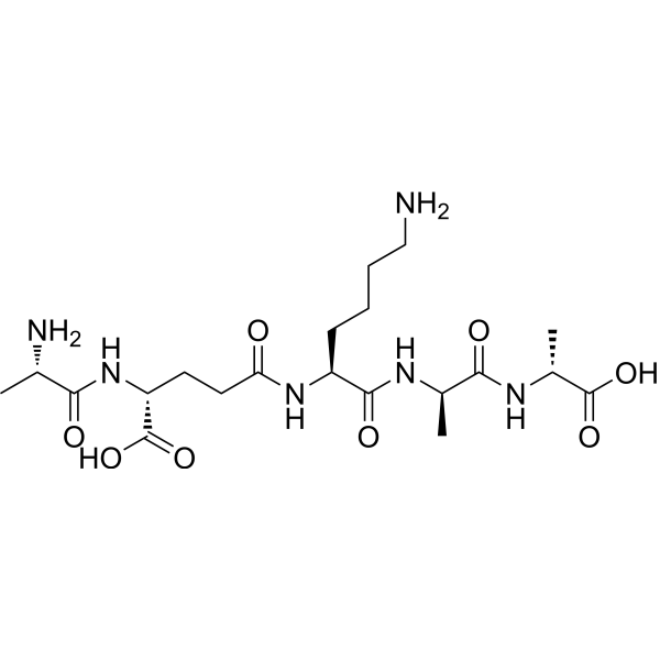 Ala-D-γ-Glu-Lys-D-Ala-D-Ala Chemical Structure