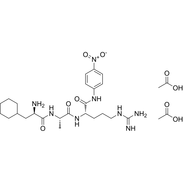 H-D-CHA-Ala-Arg-pNA diacetate Chemical Structure