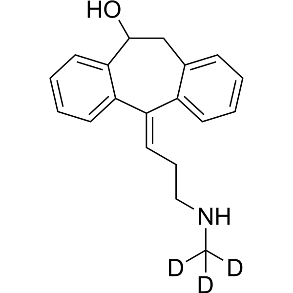 (E)-10-Hydroxynortriptyline-d<sub>3</sub> Chemical Structure