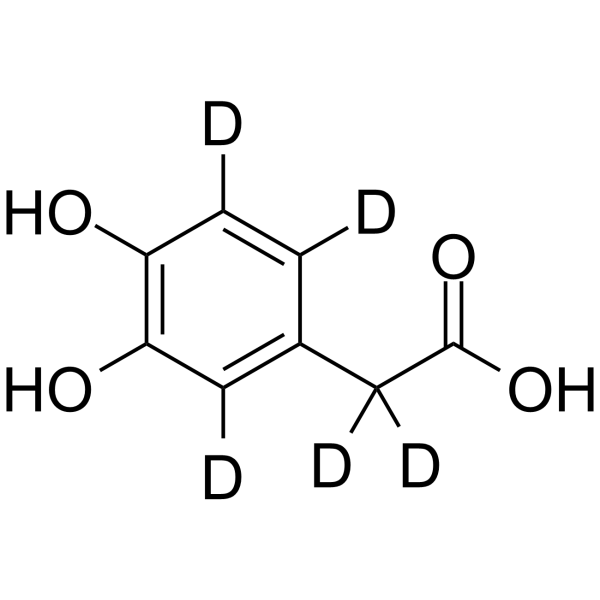 3,4-Dihydroxybenzeneacetic acid-d<sub>5</sub> Chemical Structure