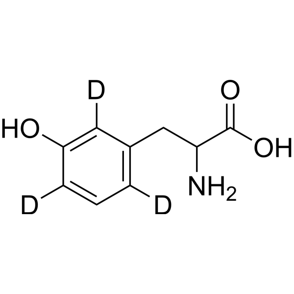 DL-m-Tyrosine-d<sub>3</sub> Chemical Structure