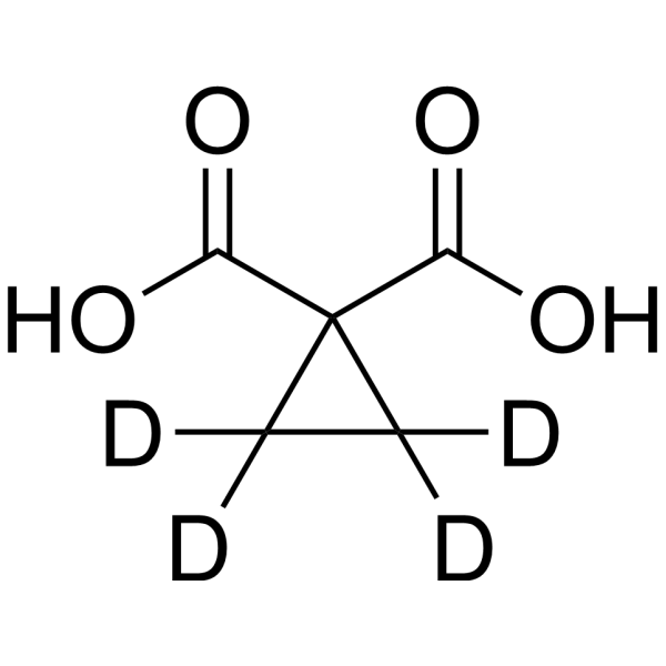 Cyclopropane-1,1-dicarboxylic acid-d<sub>4</sub> Chemical Structure