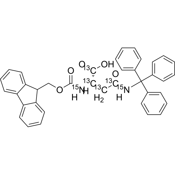 Fmoc-Asn(Trt)-OH-13C4,15N2 Chemical Structure