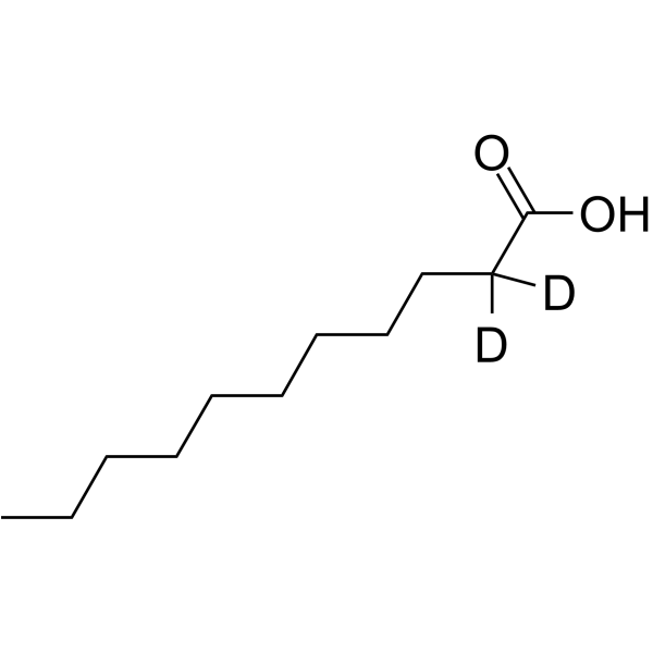 Undecanoic acid-d<sub>2</sub> Chemical Structure