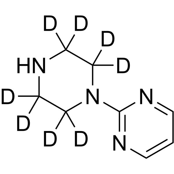 2-(1-Piperazinyl)pyrimidine-d<sub>8</sub> Chemical Structure