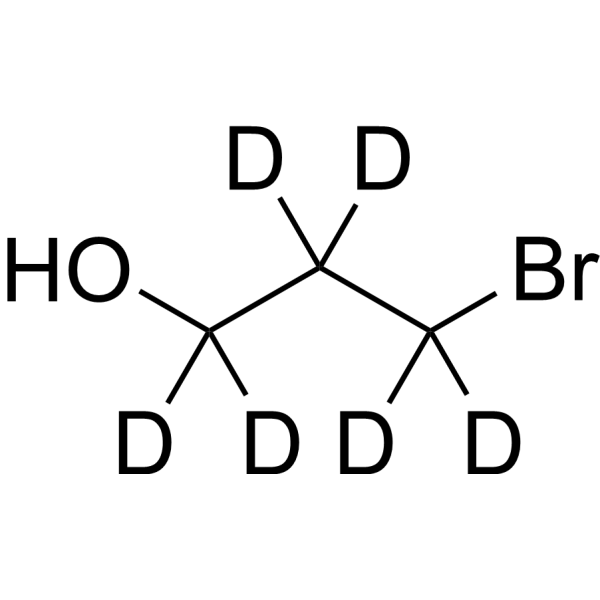 3-Bromopropan-1-ol-d<sub>6</sub> Chemical Structure