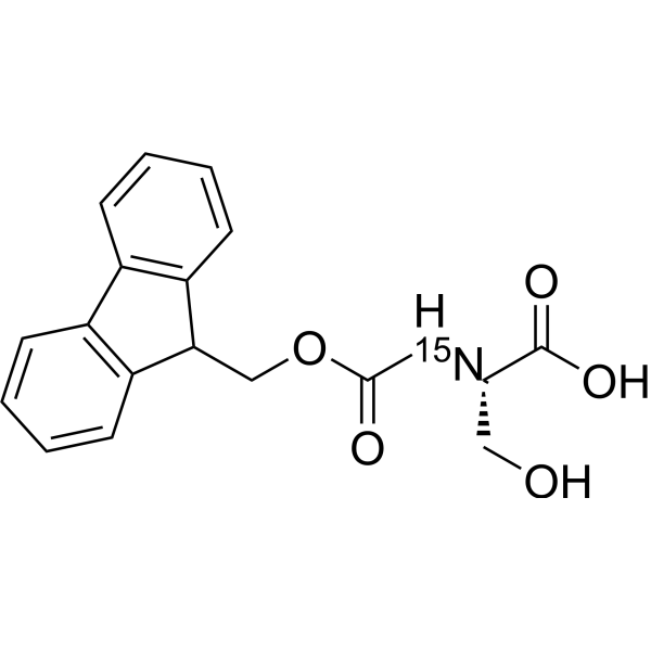 Fmoc-Ser-OH-<sup>15</sup>N Chemical Structure
