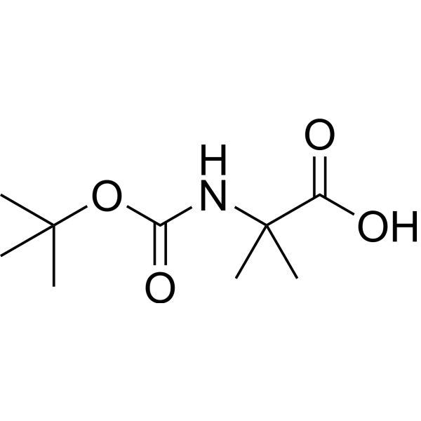 2-((tert-Butoxycarbonyl)amino)-2-methylpropanoic acid Chemical Structure