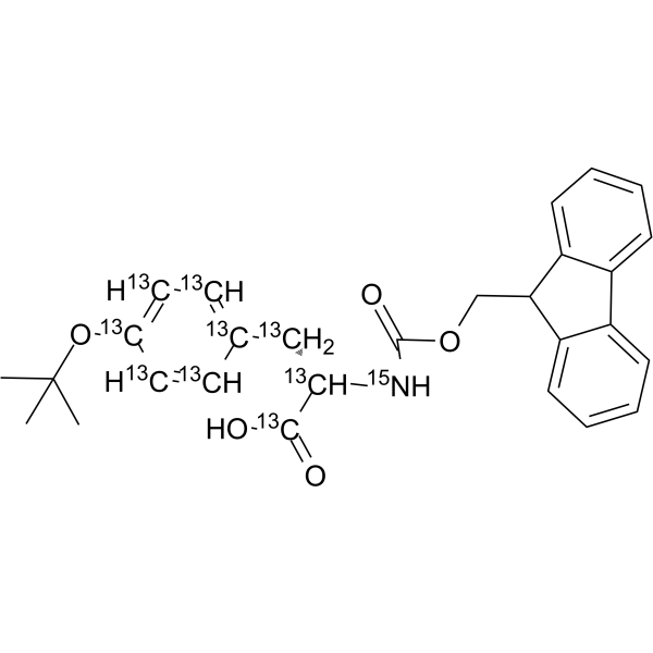 Fmoc-Tyr(tBu)-OH-13C9,15N Chemical Structure
