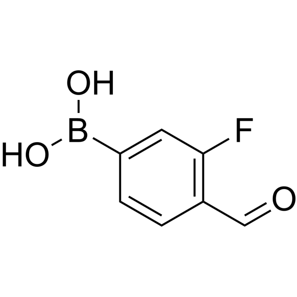 3-Fluoro-4-formylphenylboronic acid Chemical Structure