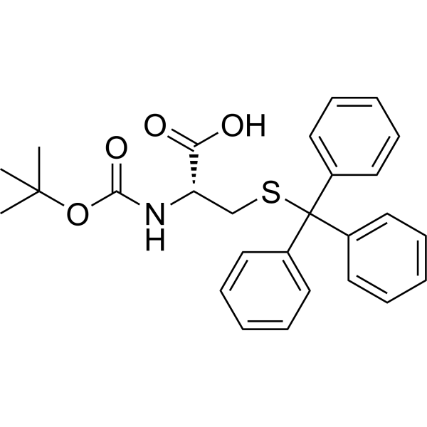 (R)-2-((tert-Butoxycarbonyl)amino)-3-(tritylthio)propanoic acid Chemical Structure