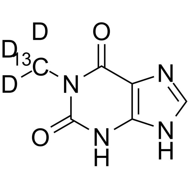 1-Methylxanthine-13C,d3 Chemical Structure