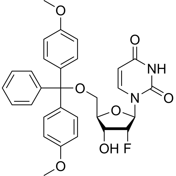 2'-Deoxy-5'-O-DMT-2'-fluorouridine Chemical Structure