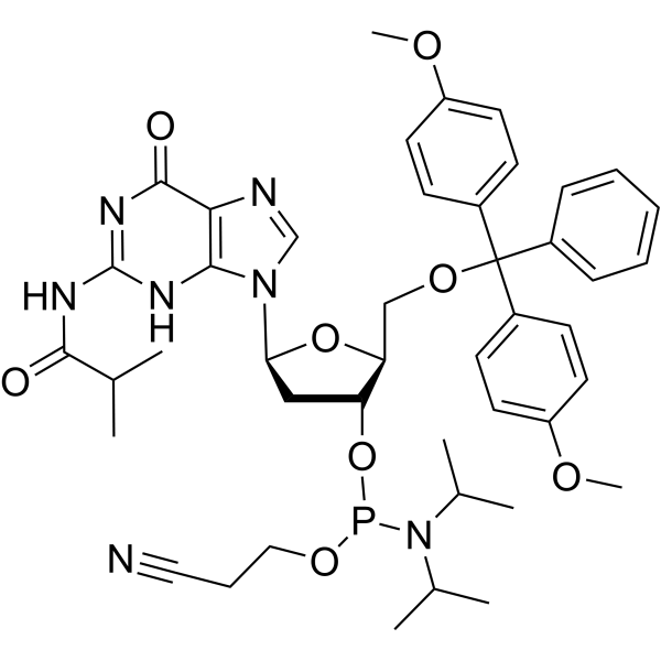DMT-L-dG(ib) Phosphoramidite Chemical Structure