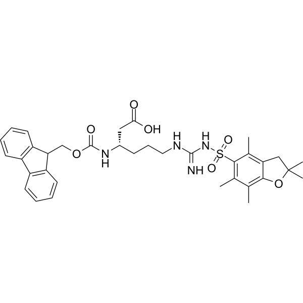 Fmoc-β-HoArg(Pbf)-OH Chemical Structure