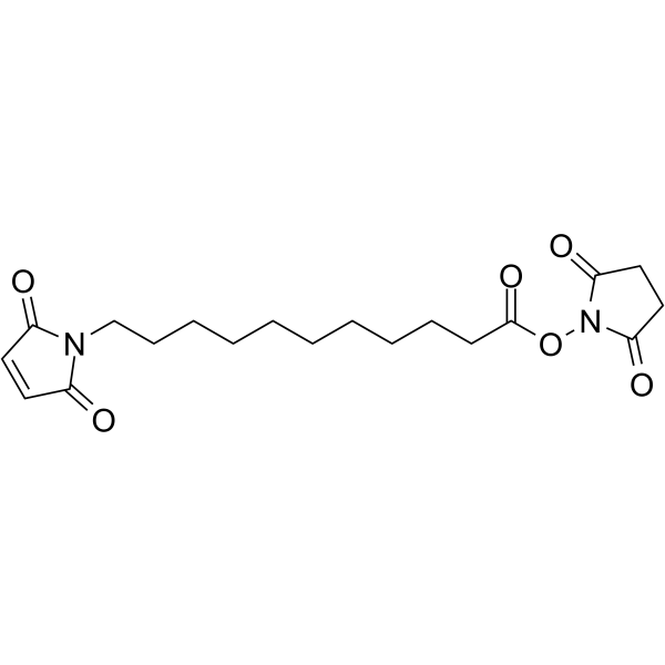 Maleimide-C10-NHS ester Chemical Structure