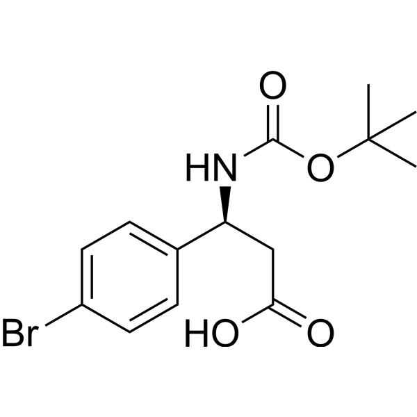 (<em>S</em>)-3-(4-Bromophenyl)-3-((tert-butoxycarbonyl)amino)propanoic acid
