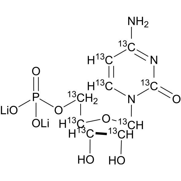 Cytidine <em>5</em>′-monophosphate-<em>13</em><em>C</em>9 dilithium